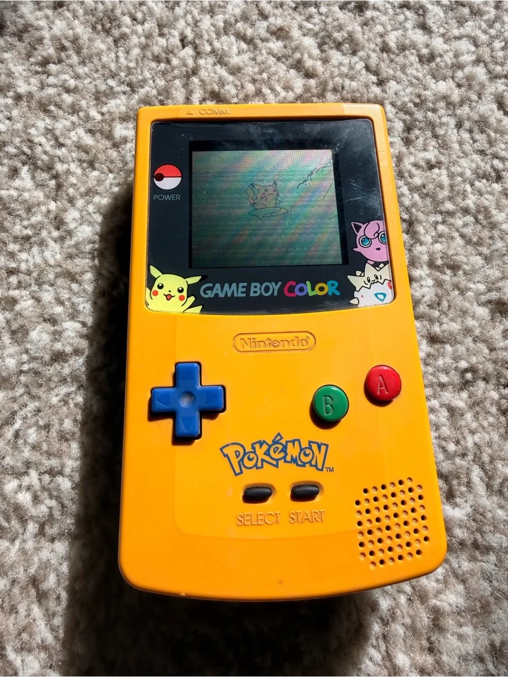 Working! Nintendo GameBoy Color Pokemon Pikachu Edition Yellow/Blue